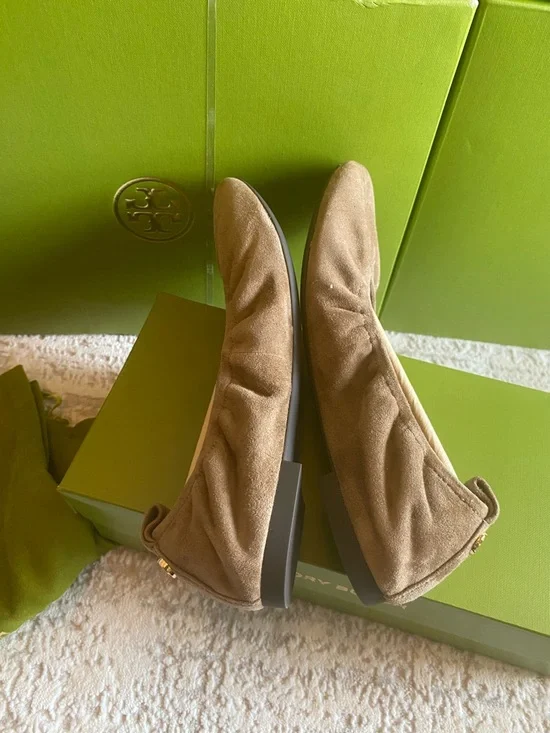 Tory Burch Suede EDDIE Ballet Flats - Picture 7 of 10